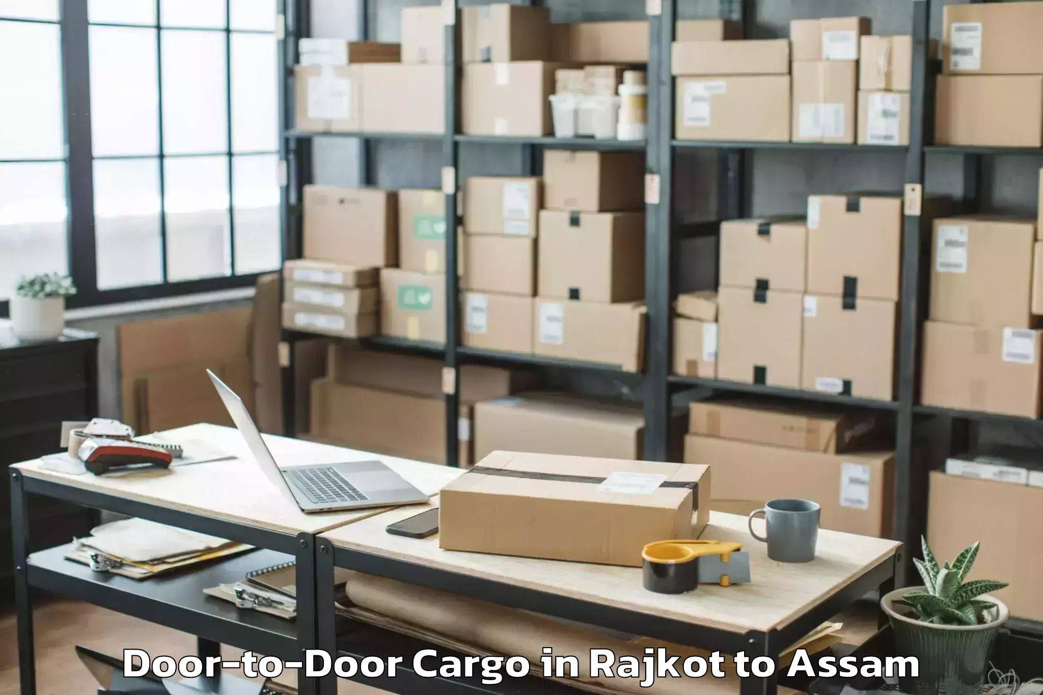 Easy Rajkot to Silapathar Door To Door Cargo Booking